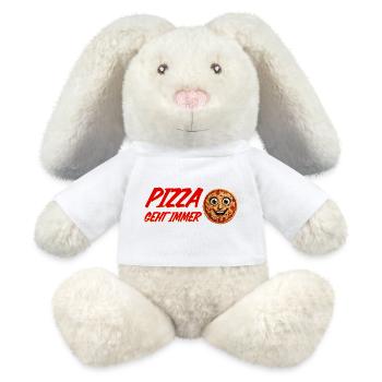 Pizza, Ich Liebe Pizza - MiniFeet® RecycelHase® Creme - Weiß - Vorne