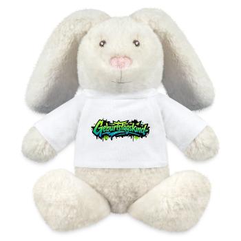 geburtstagskind - MiniFeet® RecycelHase® Creme - Weiß - Vorne