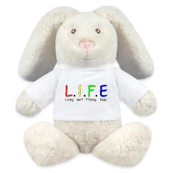 Vie - Lapin en peluche recyclé MiniFeet® Crème - blanc - Devant