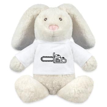 chainsaw - MiniFeet® RecycelHase® Bunny Cream - white - Front