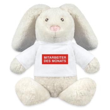 mitarbeiter des monats - MiniFeet® RecycelHase® Creme - Weiß - Vorne