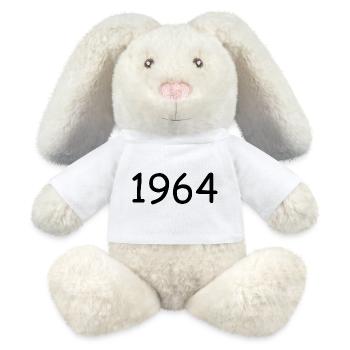 Personalize 1964 60th Birthday Template - MiniFeet® RecycelHase® Bunny Cream - white - Front
