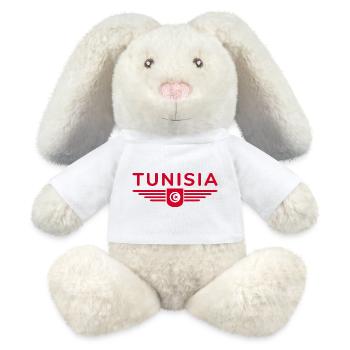Tunesien Design – Für Kulturfans - MiniFeet® RecycelHase® Creme - Weiß - Vorne