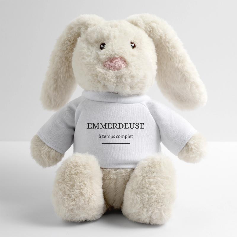 emmerdeuse à temps complet Lapin en peluche recyclé MiniFeet® Crème