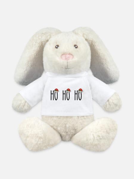 HO HO HO - Mütze - MiniFeet® RecycelHase® Creme - Weiß
