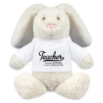 Teacher - MiniFeet® RecycelHase® Bunny Cream - white - Front
