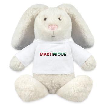 Martinique Flag - MiniFeet® RecycelHase® Bunny Cream - white - Front