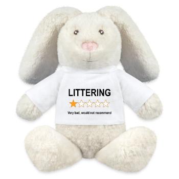 Gegen Anti Umweltverschmutzung 1 Stern Bewertung - MiniFeet® RecycelHase® Creme - Weiß - Vorne