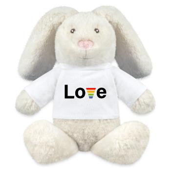 CSD rainbow love shirt - MiniFeet® RecycelHase® Bunny Cream - white - Front
