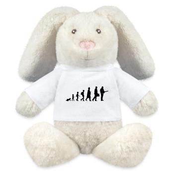 Développement du guitariste - Lapin en peluche recyclé MiniFeet® Crème - blanc - Devant