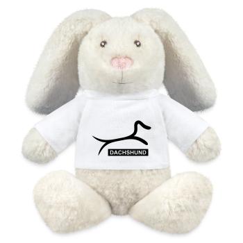 Sportlicher Dackel - MiniFeet® RecycelHase® Creme - Weiß - Vorne