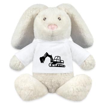 Excavator - MiniFeet® RecycelHase® Bunny Cream - white - Front