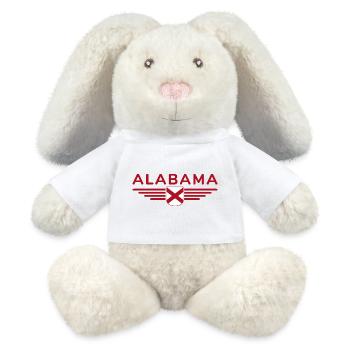 Alabama Fan T-Shirt – USA-Style - MiniFeet® RecycelHase® Creme - Weiß - Vorne