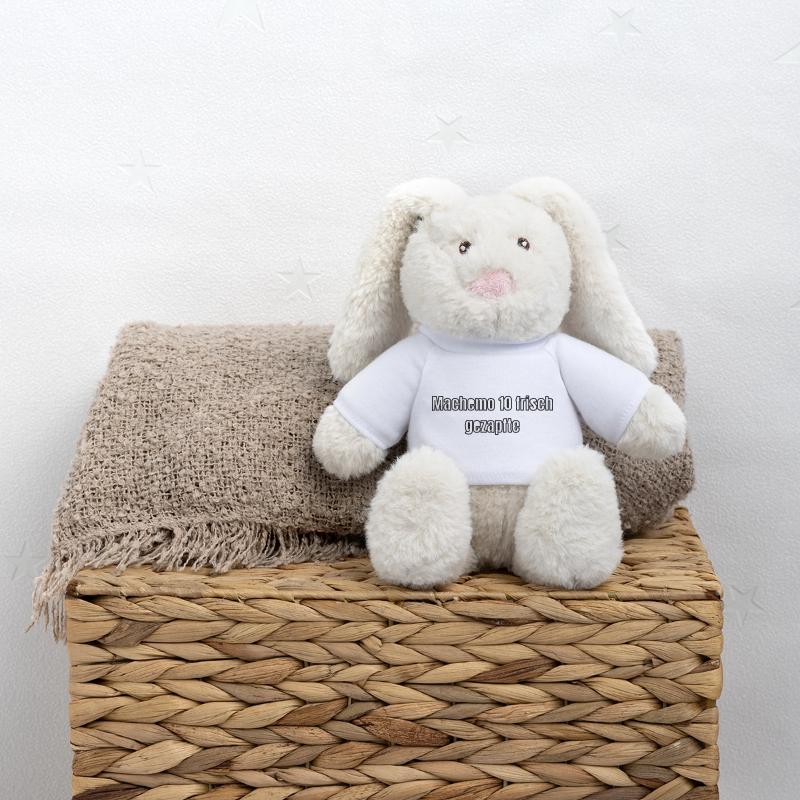 Exploité Lapin en peluche recyclé MiniFeet® Crème