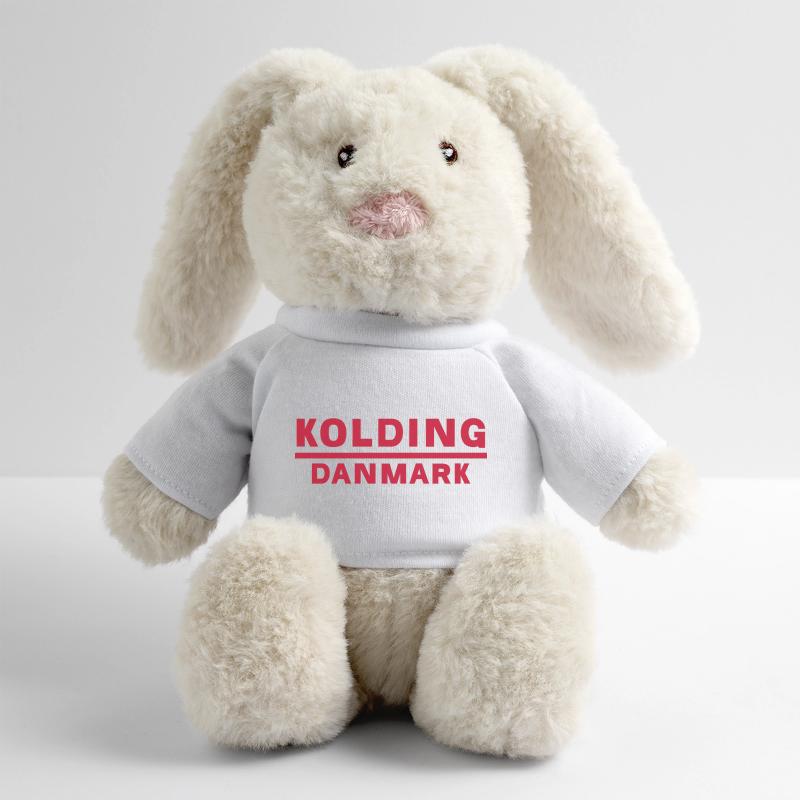 Kolding Danemark Emblème typographique Lapin en peluche recyclé MiniFeet® Crème