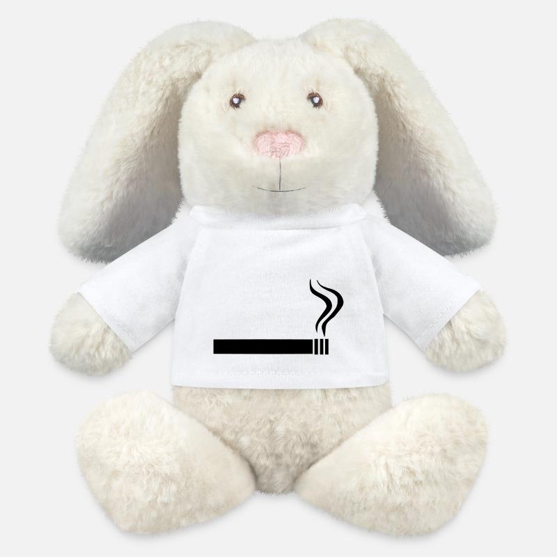 Cigarette - Smoking - MiniFeet® RecycelHase® Bunny Cream - white
