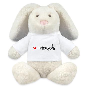 liebling mensch herz herzensmensch valentinstag - MiniFeet® RecycelHase® Creme - Weiß - Vorne