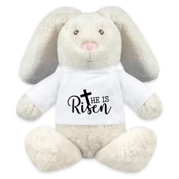 He is risen - MiniFeet® RecycelHase® Bunny Cream - white - Front