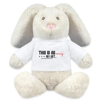 Merry Red Script Logo on Black - MiniFeet® RecycelHase® Bunny Cream - white - Front