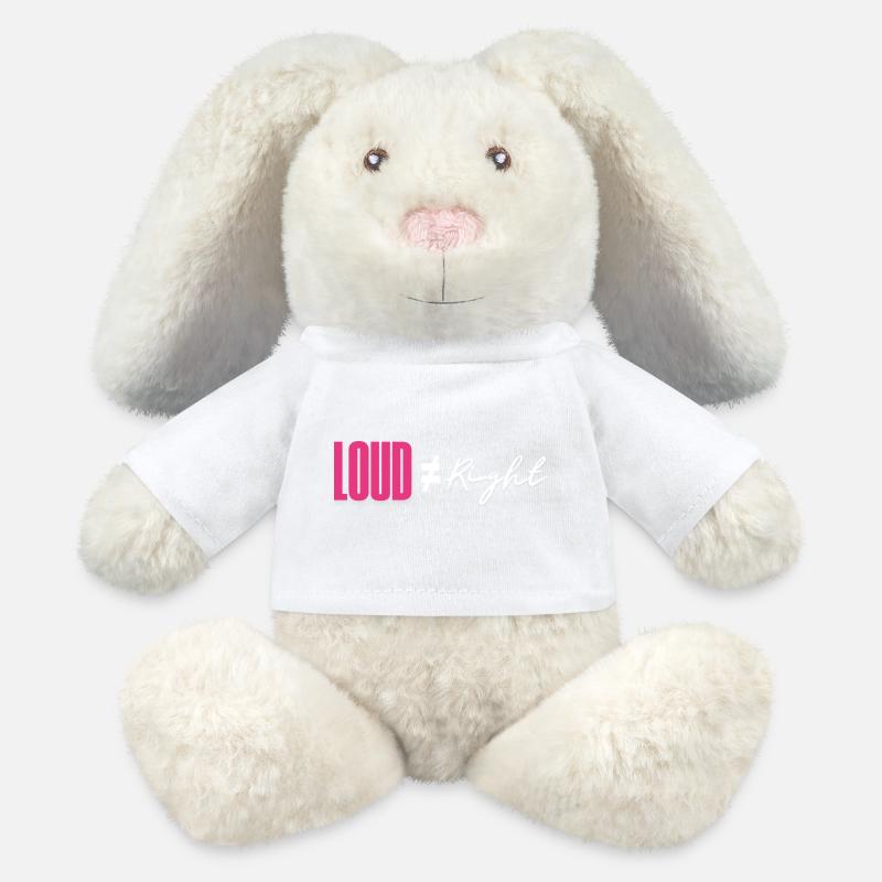Loud does not equal right - MiniFeet® RecycelHase® Bunny Cream - white