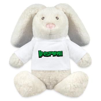 INSPIRE – Conception typographique 3D moderne - Lapin en peluche recyclé MiniFeet® Crème - blanc - Devant
