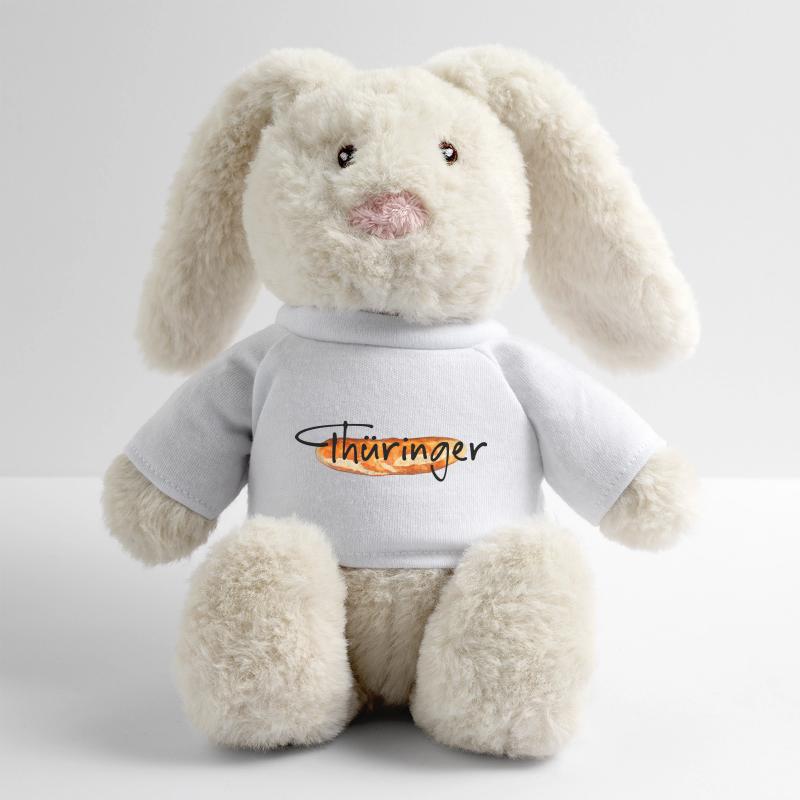 Bratwurst de Thuringe Lapin en peluche recyclé MiniFeet® Crème