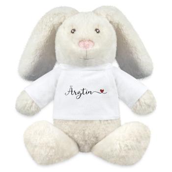 Ärztin - MiniFeet® RecycelHase® Creme - Weiß - Vorne