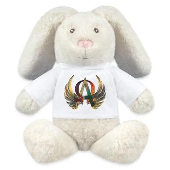 ALPHA & OMEGA ornament - MiniFeet® RecycelHase® Creme - Weiß - Vorne