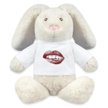 Lips - Lapin en peluche recyclé MiniFeet® Crème - blanc - Devant
