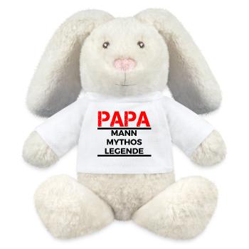 Dad, man, myth, legend - MiniFeet® RecycelHase® Bunny Cream - white - Front