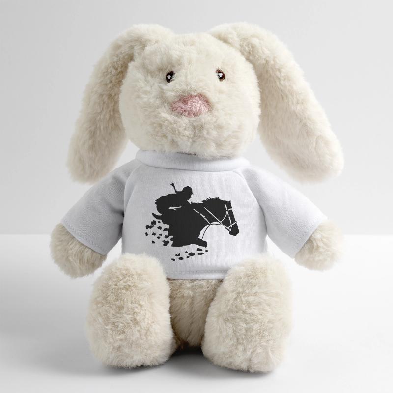 cavalière Lapin en peluche recyclé MiniFeet® Crème