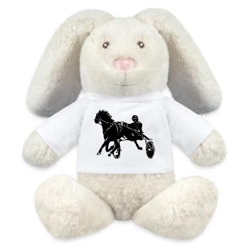 Trotteurs trotteurs - Lapin en peluche recyclé MiniFeet® Crème - blanc - Devant