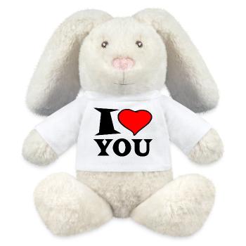 I love you - MiniFeet® RecycelHase® Bunny Cream - white - Front