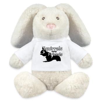 Amis écureuils animaux Dire - Lapin en peluche recyclé MiniFeet® Crème - blanc - Devant