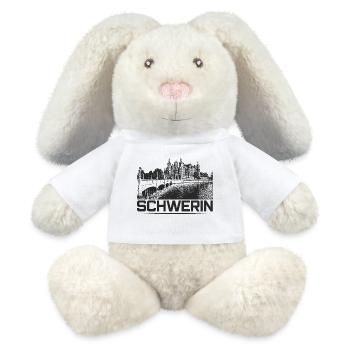 Schwerin - Schweriner Schloss - MiniFeet® RecycelHase® Creme - Weiß - Vorne