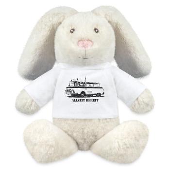 Barkas - B1000 - Ambulance - Lapin en peluche recyclé MiniFeet® Crème - blanc - Devant