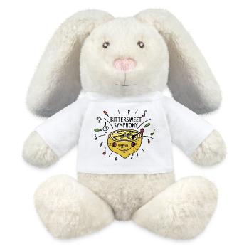 Lemon / Music / Turntable / DJ / Sheet Music - MiniFeet® RecycelHase® Bunny Cream - white - Front