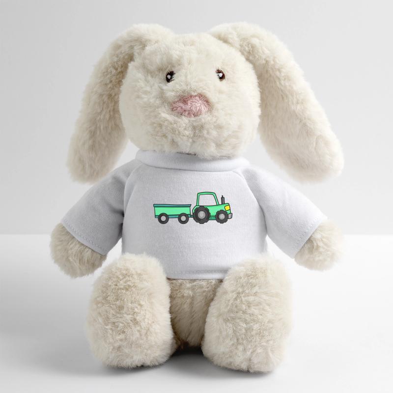Tractor with trailer MiniFeet® RecycelHase® Bunny Cream