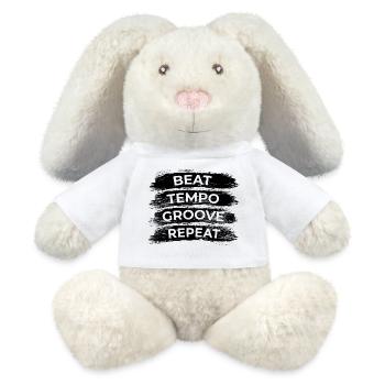 Beat Groove Tempo Repeat - MiniFeet® RecycelHase® Creme - Weiß - Vorne