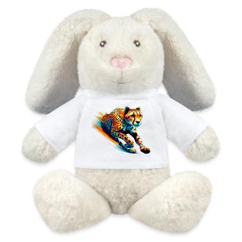 Guépard - Lapin en peluche recyclé MiniFeet® Crème - blanc - Devant