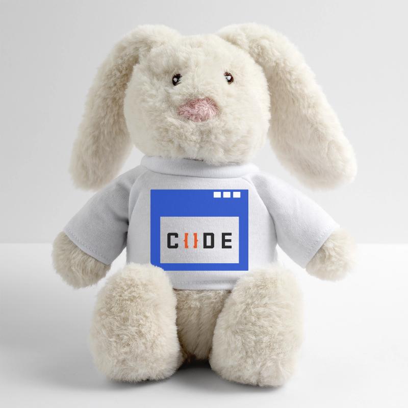 Job Coder Dire Travailleur Gagner De L’argent Lapin en peluche recyclé MiniFeet® Crème