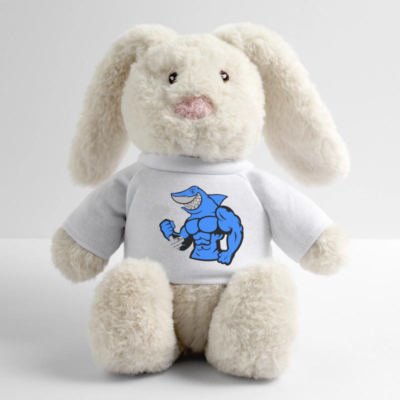 Haltère de musculation requin requin 1 Lapin en peluche recyclé MiniFeet® Crème