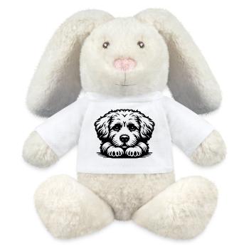 Bolognese head with paws - MiniFeet® RecycelHase® Bunny Cream - white - Front