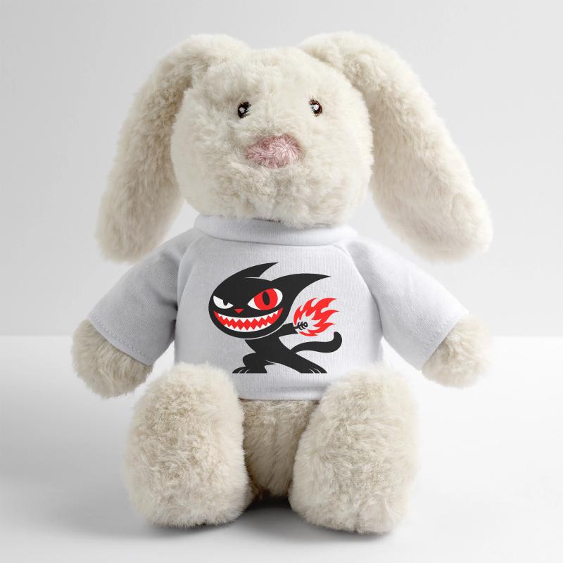 Créature en feu Lapin en peluche recyclé MiniFeet® Crème