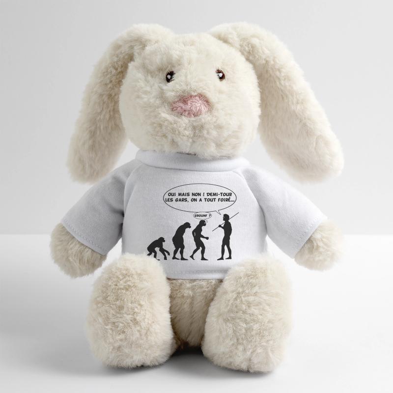 Erreur d'évolution (noir) Lapin en peluche recyclé MiniFeet® Crème