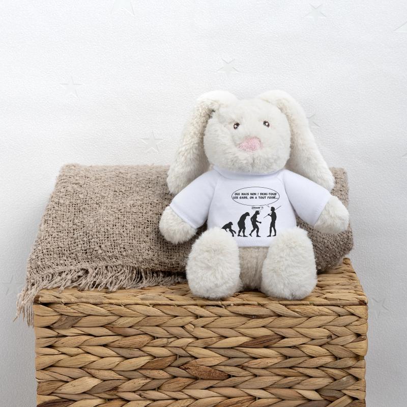 Erreur d'évolution (noir) Lapin en peluche recyclé MiniFeet® Crème