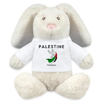 Free Palestine, Palestinian pride - MiniFeet® RecycelHase® Bunny Cream - white - Front
