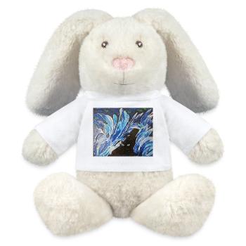 Yeux de glace - Lapin en peluche recyclé MiniFeet® Crème - blanc - Devant