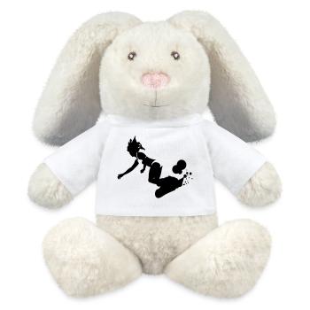 Planche à neige - Lapin en peluche recyclé MiniFeet® Crème - blanc - Devant