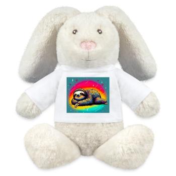 paresse - Lapin en peluche recyclé MiniFeet® Crème - blanc - Devant